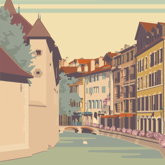 zoom sur l’illustration Annecy La Vieille Ville
